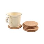 T&G FSC Certified Cork Round Coasters/Surface Protectors, Set of 6, 10 x 0.6 cm