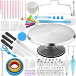 300 PCS Cake Decorating Kit, Cake Decoration Supplies, Baking Accessories Tools Set, Cake Turntable Stand Frosting Piping Bags Icing Tips Nozzles Spatulas Smoothers Cookie Cutters Cupcake Muffin Cups