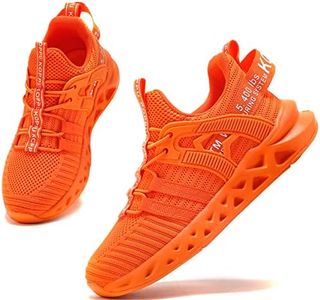 koppu Boys Girls Shoes Non-Slip Tennis Shoes Fashion Lightweight Breathable Kids Sneakers for Little Kids/Big Kids（Orange 10）