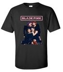 r&s creations Blackpink K-Pop South Korean Girl Group T-Shirt Pure Cotton T-Shirt Black / 5-6 Years