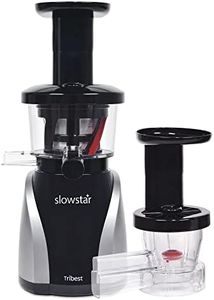 Tribest Slowstar SW-2020 Vertical Masticating Cold Press Juicer & Juice Extractor with Mincer, Silver