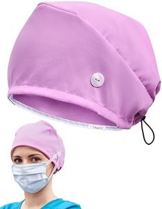 Tribe RN Adjustable Scrub Cap for Nurses - Easy Mask Attachment Buttons & Towel Band for Comfort - Suitable for All Medical Professionals - Single Pack