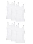 Hanes Men's 372ap6 tank top and cami shirts, 6 Pack - White, M UK