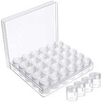 Kurtzy Clear Plastic Bead Storage Organiser Box - 30 Small Removable Compartment Containers with Lids for Diamond Dot Painting Beads, Jewellery, DIY Nail Art, Earrings, Glitter & Embroidery