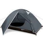 Bessport 2 Person Tent for Camping, Easy Setup Backpacking Tent Lightweight with Two Doors, Waterproof & Windproof Hiking Tent for 3-4 Seasons, Outdoor, Mountaineering and Travel(Grey)