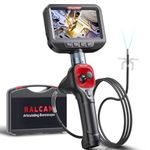 Ralcam 360° Articulating Borescope 6.2mm/0.24inch, 4 Way Endoscope Inspection Camera, 4.3-inch HD Snake Camera Fiber Optic Scope for Automotive Mechanics 3.3FT/1M Flexible Cable