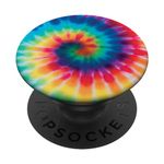 Rainbow Tie-Dye Pattern Swirl Groovy Hippie Art PopSockets Swappable PopGrip