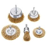 Harden 5Pcs Copper Wire Brush Scraper Set, For De-Rusting and Polishing - 611535