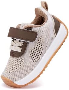 BMCiTYBM Baby Walking Sneakers Boys Girls Shoes Breathable Non Slip 6 9 12 18 24 Months Camel Size 6-12 Months Infant