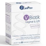 CanPrev V-Biotik Women's Probiotic Supplement, 30 Capsules - 10 Billion CFU - Probiotic with Lactobacillus Acidophilus & Lacticaseibacillus Rhamnosus - Promotes Gut Balance & Feminine Wellness