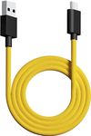 PWNAGE Ultra Custom Paracord Ultra Flexible USB C Cable for Gaming Keyboard, Mouse, Charging, Double-Sleeved Mechanical Keyboard Cable, 1.8M USB-A to USB-C, Yellow Color