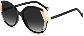 Carolina Herrera Women's CH 0051/S Sunglasses, BLACK NUDE, 58