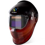 HITBOX Welding Helmet Auto Darkening, 1/1/1/1 True Color Welding Helmet, Wide Shade 4/9-13 Solar Powered Welder Mask Helmets for TIG MIG/MAG Stick Grind(HB001)