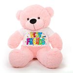 Hug'n'Feel® Soft Toys Big Teddy Bear Wearing Best Friend Forever T-Shirt 6 feet Pink_T Shirt_Best Friend Forever Plush & Stuffed Toys