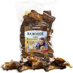 Vet Recommended Premium Beef Rawhide Chips for Dogs (2lb Bag) Thick Fiber and Long Lasting Dog Chew. Made in USA.