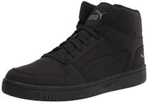 PUMA Men's Rebound Layup Sneaker Black Black-Castlerock, 13 UK