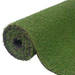 vidaXL Artificial Grass Fresh Turf Artificial Flora Grass Lawn Mat Synthetic Turf Home Garden Decor Coloured Fake Grass 1x15 m/20 mm Green