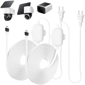 30FT Power Adapter Designed for eufy Security SoloCam S220/S340/S4/E30/E42, eufyCam S330/S3 Pro and eufy Security Indoor Cam S350/E30, Charger and Extension Cable Provide Continuous Charging (2)