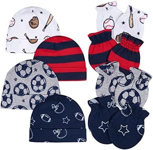 Gerber Baby Boys Cap and Mitten Sets Sports Blue 0-3 Months