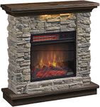 Duraflame Wall Mantel, Smoky Gray Stone Electric Fireplace