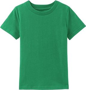 COSLAND Kids Plain Tshirts Boys Short Sleeve Shirt X-Small, Green
