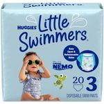 HUGGIES Swim Diapers, Size 3 Small, Huggies Little Swimmers Disposable Swimpants, 20 ct