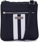 Nautica Women's Lakeside Signature Jaquard North South Crossbody Bag, Black, One Size