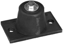 Mason ND-B-Green Neoprene Double Deflection Floor Mount Vibration Isolator, 3/8"-16 x 1" Thread, 1-3/4" Diameter, 75-150lbs Load Rating, 0.40" Deflection, Green