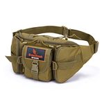 BraveHawk OUTDOORS Tactical Waist Pack, 900D Nylon Oxford Military Portable Water Resistant EDC Fanny Hip Bum Bag