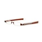 AEC ID 180 Library 1 Rotating Tube Pen Clip Folding Reading Glasses (+2.50, Brown)