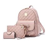 EVEOUT Women's Fashion Backpack PU Leather 3-PCS Backpack Casual Rucksack for Girls