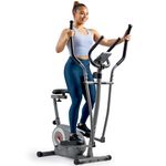 Sunny Health & Fitness Essential Smart 2-in-1 Cross Trainer Elliptical Bike, Magnetic Training Machine for Adult/Seniors Home Gym Cardio Exercises, Free SunnyFit App Bluetooth Connection