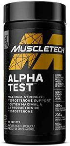 MuscleTech Testosterone Booster for Men, MuscleTech AlphaTest, Tribulus Terrestris for Men, Max-Strength ATP & Test Booster for Men, Boost Free Testosterone and Enhance ATP Levels, 90 Capsules -package varies