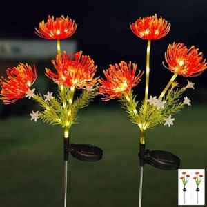 Homehop Solar Decorative Lights for Garden 20 LED Swaying Decorative Flower Lamp for Outdoor, Home, Pathway, Balcony, Auto On Off (Warm Light Pack of 2)