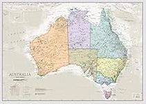 Australia Map Poster - A2-59 x 42 c