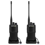 Retevis P62 Walkie Talkie Long Range, IP68 Waterproof Walkie Talkies Dual Band, Easy to Pair, Man Down Alarm, 2500mAh 2 Way Radio Professional for Construction, Security (2 Pcs, Black)