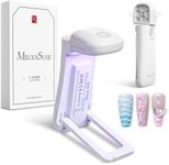 MelodySusie Foldable Cordless UV Nail Lamp with Stand,P-Art09F Rechargeable UV LED Light Featuring Touch Panel & 2-in-1 Lighting Curing Flash Cures All Soft Gels Especially Half-Cured, Base & Top Coat