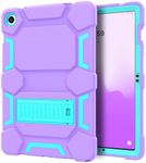 CCMAO Case for Samsung Galaxy Tab A9+ Case 11 Inch 2023 Model (SM-X210/X216/X218), Heavy Duty Shockproof Hybrid Three Layer Protective Cover for Kids Girls Boys, Purple+Green