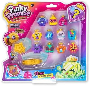 BANDAI TH00004 Royals 12 Pack | This Pinky Promise Multipack Contains 12 Collectable Gemmy Friends 1 Bracelet and 1 Hairclip Combine Gems and Girls Jewellery for Wearable Fun