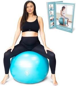 BABYGO Birthing Ball Pregnancy Maternity Labor & Yoga Ball + Our 100 Page Pregnancy Book, Exercise, Birth & Recovery Plan, Anti-Burst Eco Friendly Material, Includes Pump 75cm