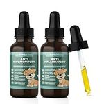 BUDDY'S BEST Twin Pack Anti-Inflammatory for Dogs - All-Natural Joint Pain Relief with Flaxseed, Hemp, Ginger & Turmeric Oils, Soothing Formula, 50ml