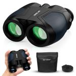 12x25 Compact Binoculars for Adults Kids with Low Light Night Vision, Small Binoculars for Bird Watching, Cruise, Hiking, Hunting and Travel