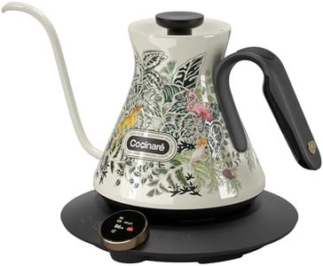 Cocinare M6 Pro Electric Gooseneck Kettle with Color-Changing Design, ±0.5℉ Temperature Control for Pour-over Coffee & Tea, Stainless Steel Interior, Quick Heating for Boiling Water (Jungle)