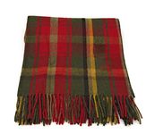 Tartan Tweeds of Scotland – Modern Scottish Knee blanket / Rugs - 100% Irish Soft Wool Throw plaid Outdoor 190 cm X 78 (Dark maple)