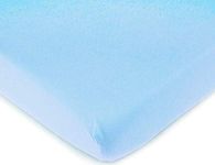 SheetWorld Fitted Sheet (Fits BabyBjorn Travel Crib Light) - Organic Baby Blue Jersey Knit - Made In USA - 24 inches x 42 inches (61 cm x 106.7 cm)