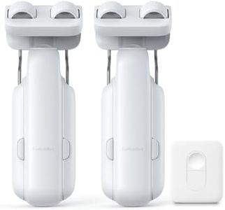 SwitchBot 2025 Automatic Curtain Opener 2 Packs with Remote, Bluetooth Remote Control, WiFi&APP Control, Upgraded High-Performance, Add Hub to Work with Alexa, Google Home, HomeKit