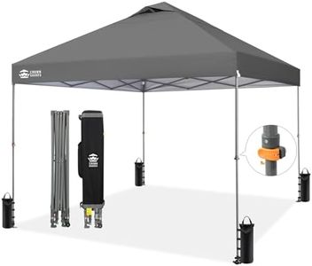 CROWN SHADES 10x10 Pop Up Canopy Tent,Outdoor Canopy, Grey