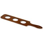 Wooden Beer Flight Paddle for 3 Glasses - Case of 10 - Wooden Beer Paddle for Serving Drinks