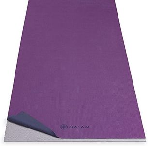 Gaiam No-Slip Yoga Towels, 05-61837, Grape/Navy