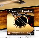 2 SETS! ADAGIO PRO Acoustic Guitar Strings Medium Light - Gauge 12-53 - Phosphor Bronze Also Suitable As Electro Acoustic Strings and Semi Acoustic Guitar Strings